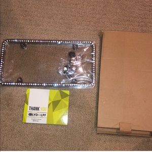 brand new sparkly license plate frame